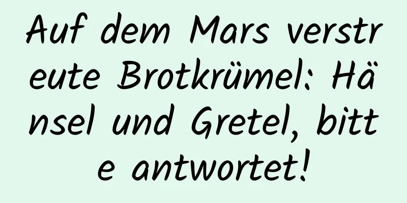 Auf dem Mars verstreute Brotkrümel: Hänsel und Gretel, bitte antwortet!