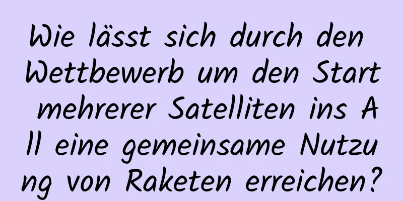 Wie lässt sich durch den Wettbewerb um den Start mehrerer Satelliten ins All eine gemeinsame Nutzung von Raketen erreichen?