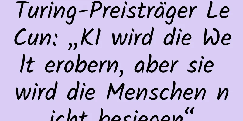 Turing-Preisträger LeCun: „KI wird die Welt erobern, aber sie wird die Menschen nicht besiegen“