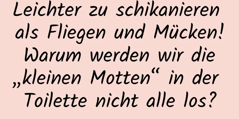Leichter zu schikanieren als Fliegen und Mücken! Warum werden wir die „kleinen Motten“ in der Toilette nicht alle los?