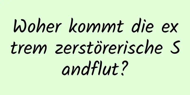 Woher kommt die extrem zerstörerische Sandflut?