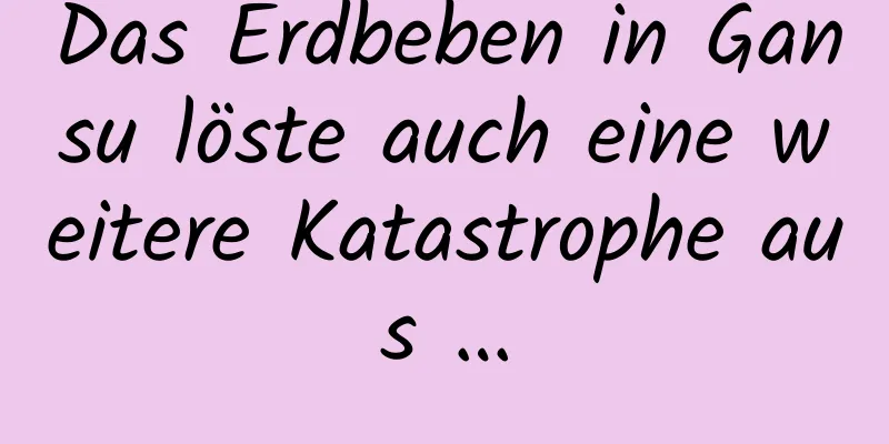 Das Erdbeben in Gansu löste auch eine weitere Katastrophe aus …