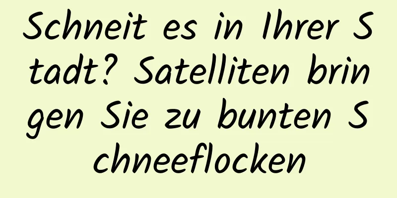 Schneit es in Ihrer Stadt? Satelliten bringen Sie zu bunten Schneeflocken