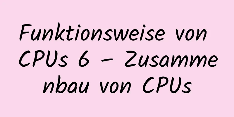 Funktionsweise von CPUs 6 – Zusammenbau von CPUs