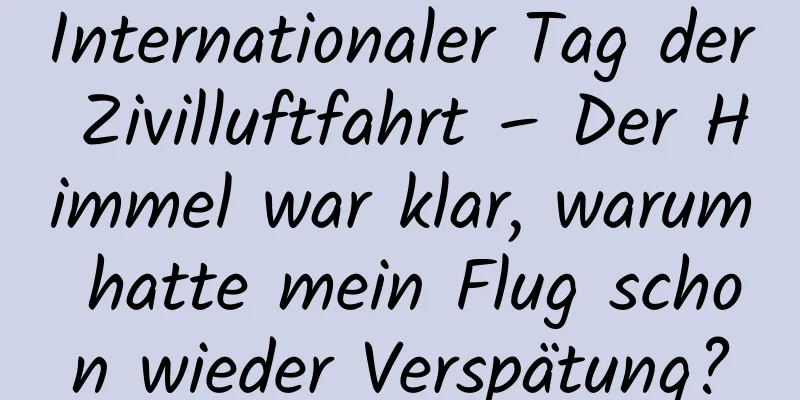 Internationaler Tag der Zivilluftfahrt – Der Himmel war klar, warum hatte mein Flug schon wieder Verspätung?