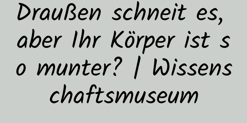 Draußen schneit es, aber Ihr Körper ist so munter? | Wissenschaftsmuseum