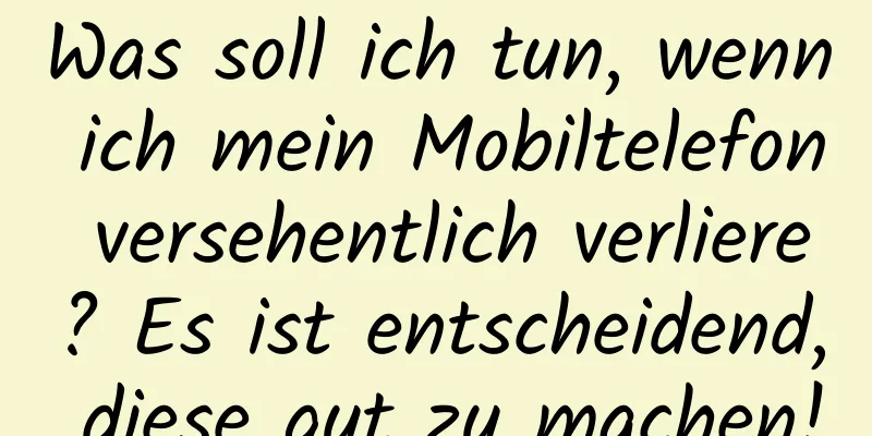 Was soll ich tun, wenn ich mein Mobiltelefon versehentlich verliere? Es ist entscheidend, diese gut zu machen!