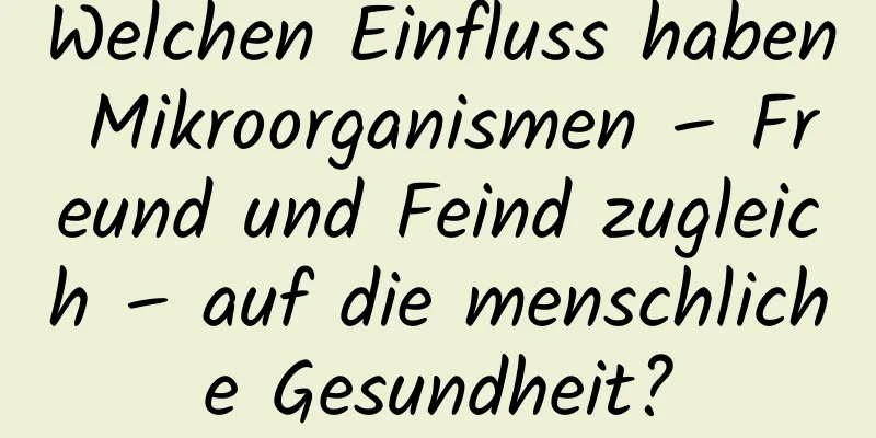 Welchen Einfluss haben Mikroorganismen – Freund und Feind zugleich – auf die menschliche Gesundheit?