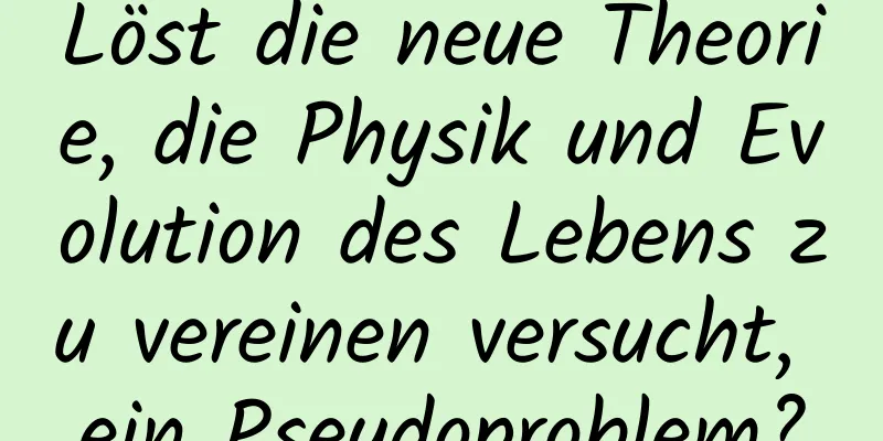 Löst die neue Theorie, die Physik und Evolution des Lebens zu vereinen versucht, ein Pseudoproblem?