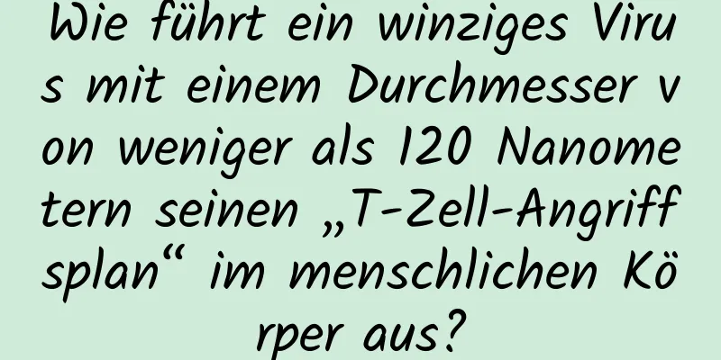 Wie führt ein winziges Virus mit einem Durchmesser von weniger als 120 Nanometern seinen „T-Zell-Angriffsplan“ im menschlichen Körper aus?