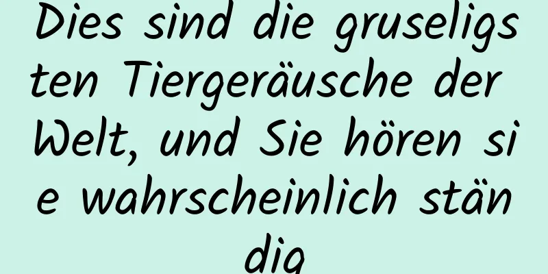 Dies sind die gruseligsten Tiergeräusche der Welt, und Sie hören sie wahrscheinlich ständig