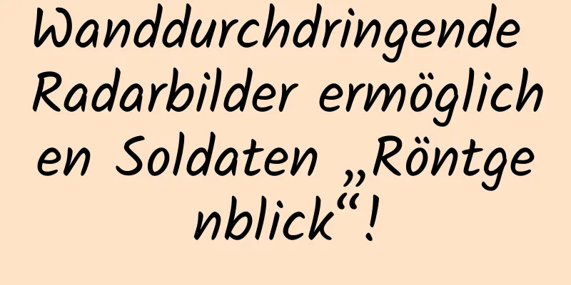 Wanddurchdringende Radarbilder ermöglichen Soldaten „Röntgenblick“!
