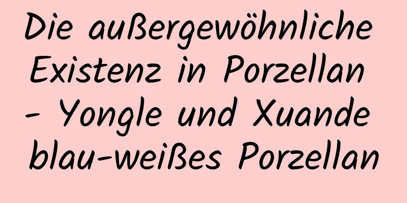 Die außergewöhnliche Existenz in Porzellan - Yongle und Xuande blau-weißes Porzellan