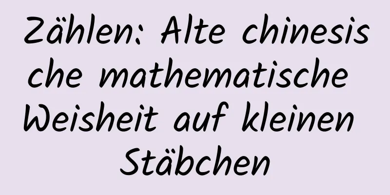 Zählen: Alte chinesische mathematische Weisheit auf kleinen Stäbchen