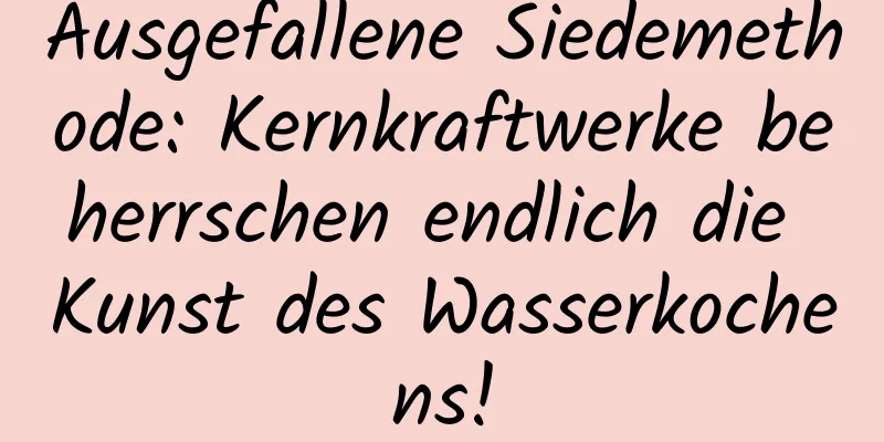 Ausgefallene Siedemethode: Kernkraftwerke beherrschen endlich die Kunst des Wasserkochens!
