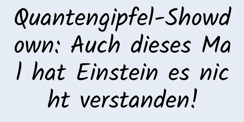 Quantengipfel-Showdown: Auch dieses Mal hat Einstein es nicht verstanden!