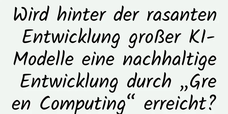 Wird hinter der rasanten Entwicklung großer KI-Modelle eine nachhaltige Entwicklung durch „Green Computing“ erreicht?