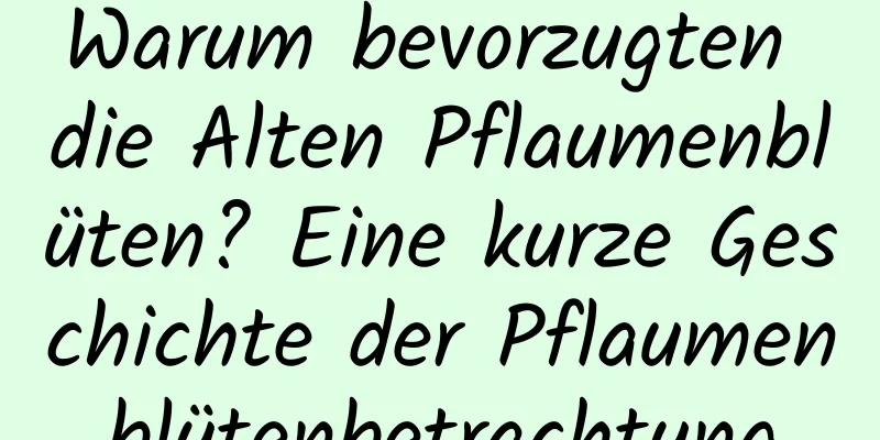 Warum bevorzugten die Alten Pflaumenblüten? Eine kurze Geschichte der Pflaumenblütenbetrachtung