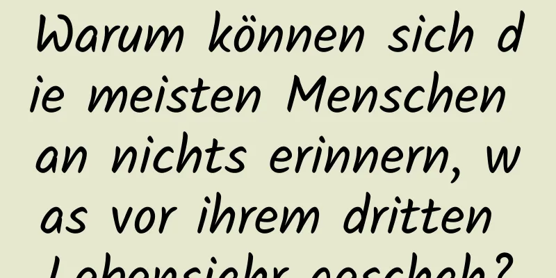 Warum können sich die meisten Menschen an nichts erinnern, was vor ihrem dritten Lebensjahr geschah?