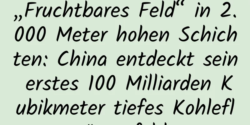 „Fruchtbares Feld“ in 2.000 Meter hohen Schichten: China entdeckt sein erstes 100 Milliarden Kubikmeter tiefes Kohleflözgasfeld