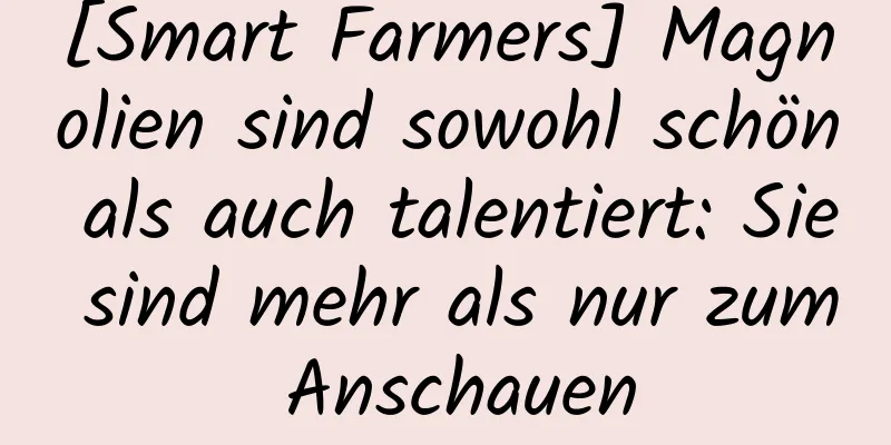 [Smart Farmers] Magnolien sind sowohl schön als auch talentiert: Sie sind mehr als nur zum Anschauen