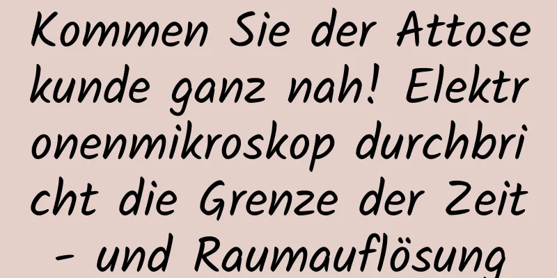 Kommen Sie der Attosekunde ganz nah! Elektronenmikroskop durchbricht die Grenze der Zeit- und Raumauflösung