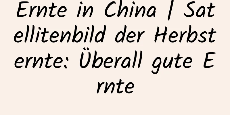 Ernte in China | Satellitenbild der Herbsternte: Überall gute Ernte