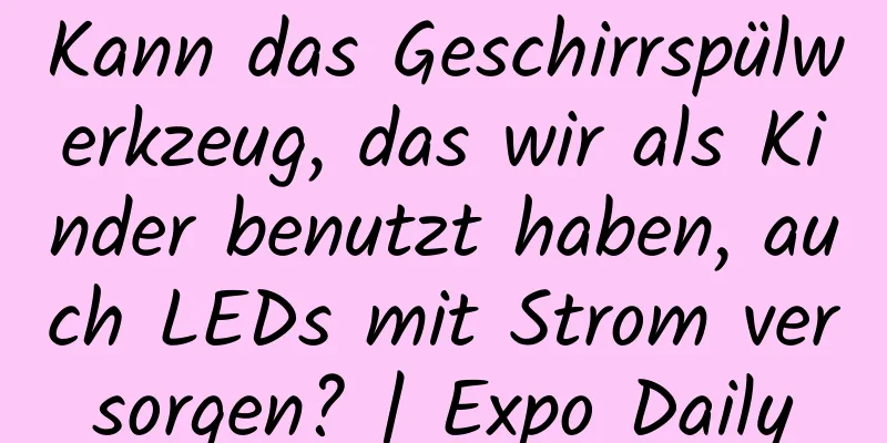 Kann das Geschirrspülwerkzeug, das wir als Kinder benutzt haben, auch LEDs mit Strom versorgen? | Expo Daily