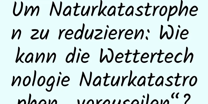 Um Naturkatastrophen zu reduzieren: Wie kann die Wettertechnologie Naturkatastrophen „vorauseilen“?
