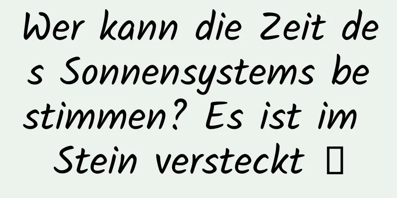 Wer kann die Zeit des Sonnensystems bestimmen? Es ist im Stein versteckt →