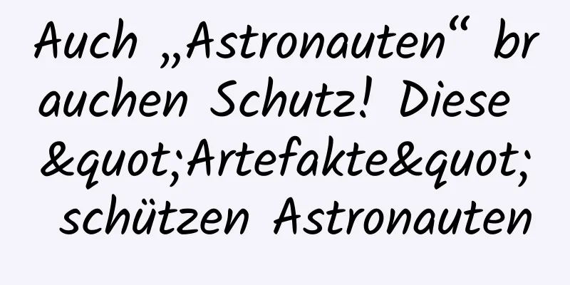 Auch „Astronauten“ brauchen Schutz! Diese "Artefakte" schützen Astronauten