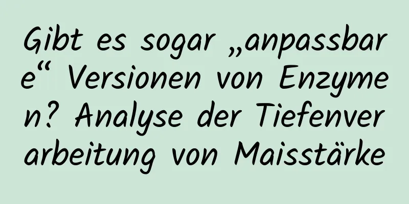 Gibt es sogar „anpassbare“ Versionen von Enzymen? Analyse der Tiefenverarbeitung von Maisstärke
