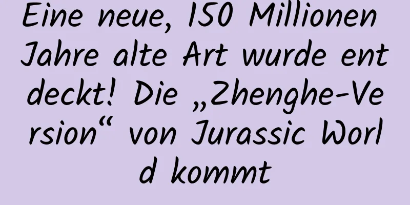 Eine neue, 150 Millionen Jahre alte Art wurde entdeckt! Die „Zhenghe-Version“ von Jurassic World kommt