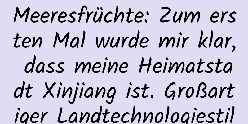 Meeresfrüchte: Zum ersten Mal wurde mir klar, dass meine Heimatstadt Xinjiang ist. Großartiger Landtechnologiestil