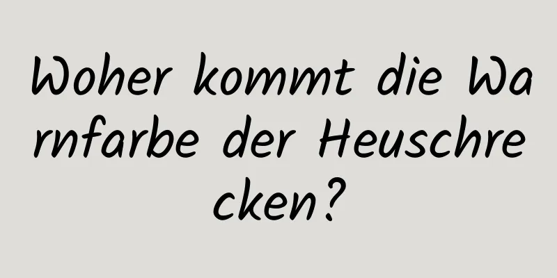 Woher kommt die Warnfarbe der Heuschrecken?