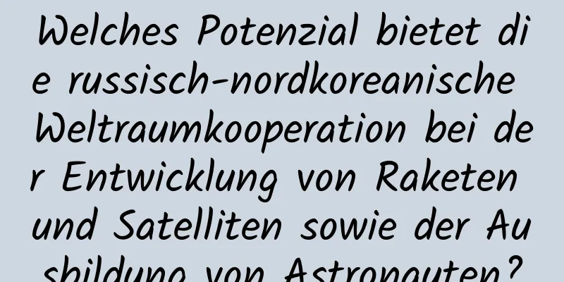 Welches Potenzial bietet die russisch-nordkoreanische Weltraumkooperation bei der Entwicklung von Raketen und Satelliten sowie der Ausbildung von Astronauten?