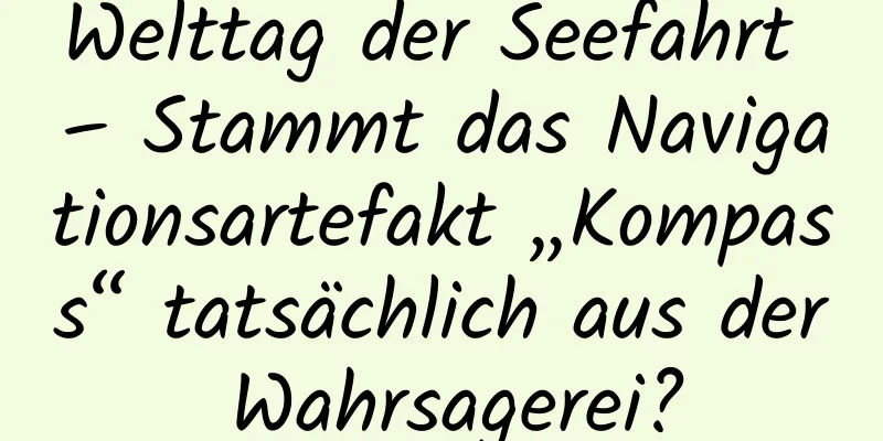 Welttag der Seefahrt – Stammt das Navigationsartefakt „Kompass“ tatsächlich aus der Wahrsagerei?