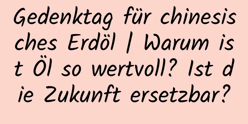 Gedenktag für chinesisches Erdöl | Warum ist Öl so wertvoll? Ist die Zukunft ersetzbar?