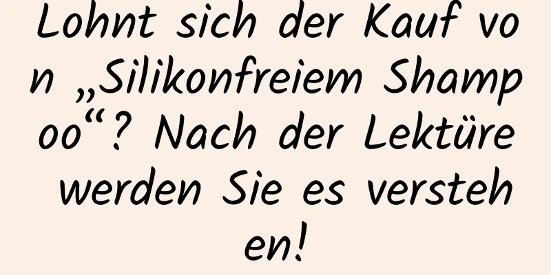Lohnt sich der Kauf von „Silikonfreiem Shampoo“? Nach der Lektüre werden Sie es verstehen!