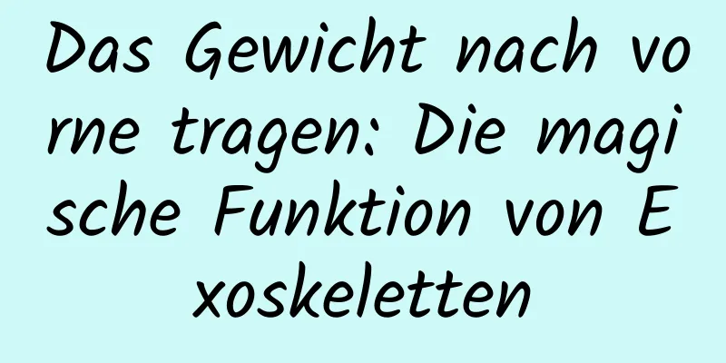 Das Gewicht nach vorne tragen: Die magische Funktion von Exoskeletten