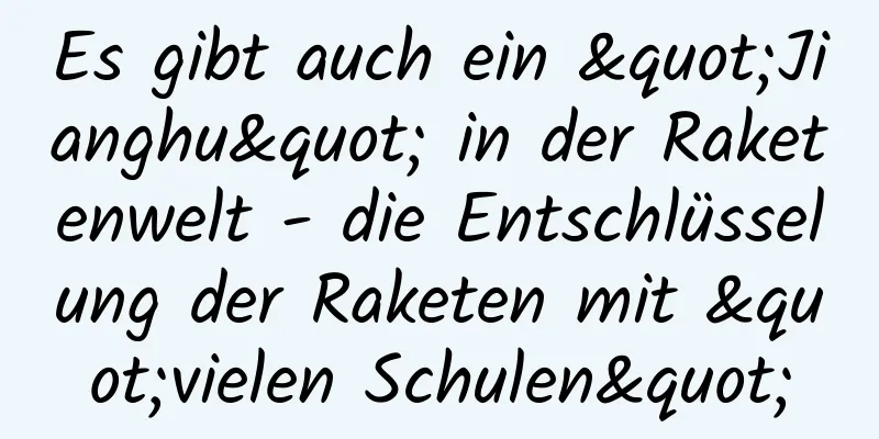 Es gibt auch ein "Jianghu" in der Raketenwelt - die Entschlüsselung der Raketen mit "vielen Schulen"