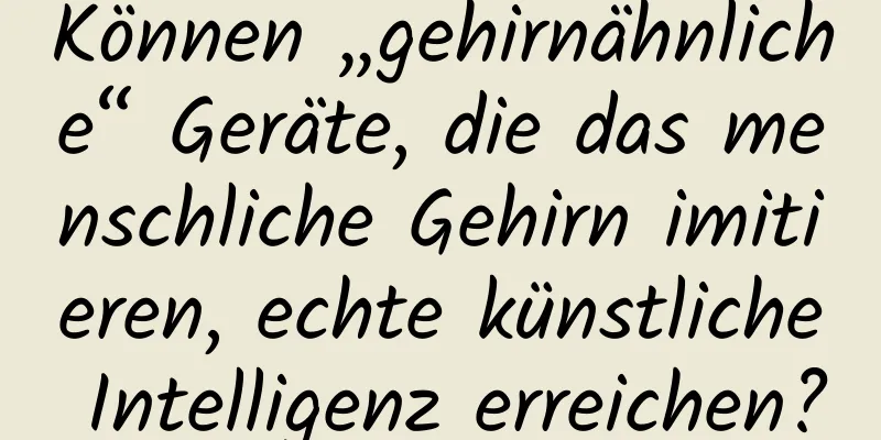 Können „gehirnähnliche“ Geräte, die das menschliche Gehirn imitieren, echte künstliche Intelligenz erreichen?