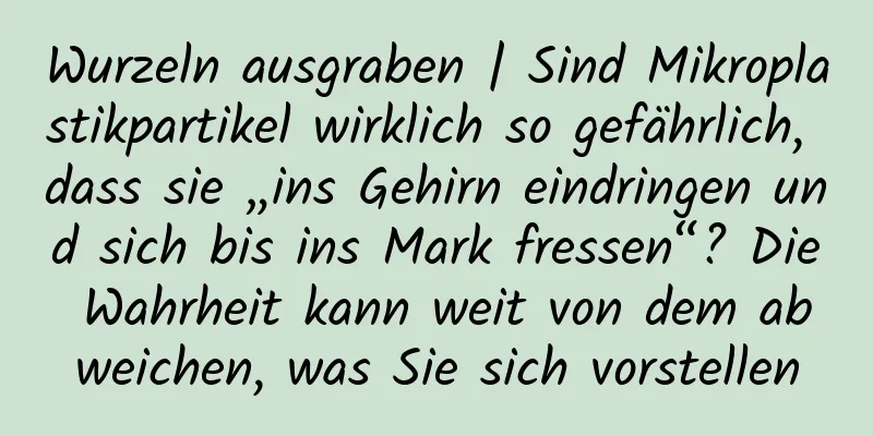Wurzeln ausgraben | Sind Mikroplastikpartikel wirklich so gefährlich, dass sie „ins Gehirn eindringen und sich bis ins Mark fressen“? Die Wahrheit kann weit von dem abweichen, was Sie sich vorstellen