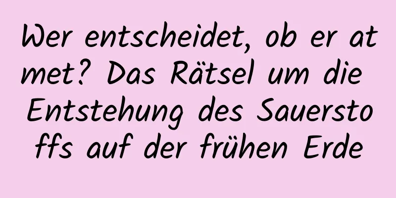 Wer entscheidet, ob er atmet? Das Rätsel um die Entstehung des Sauerstoffs auf der frühen Erde