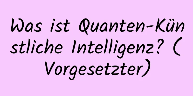 Was ist Quanten-Künstliche Intelligenz? (Vorgesetzter)