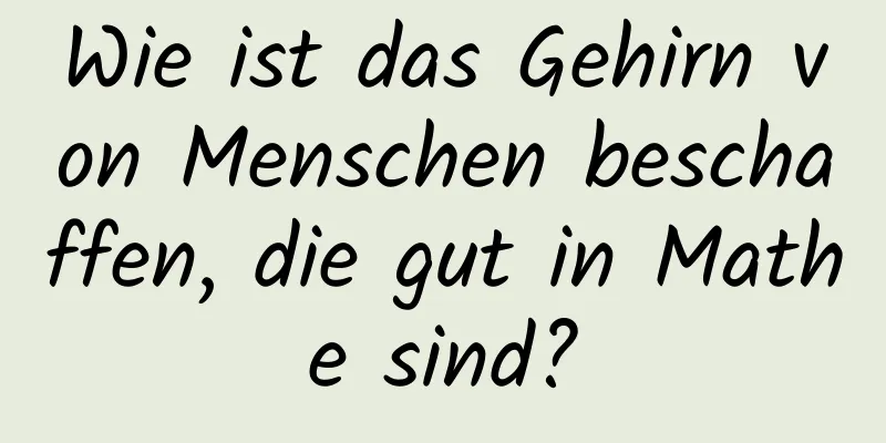 Wie ist das Gehirn von Menschen beschaffen, die gut in Mathe sind?