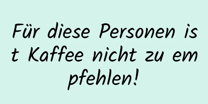 Für diese Personen ist Kaffee nicht zu empfehlen!