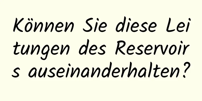 Können Sie diese Leitungen des Reservoirs auseinanderhalten?