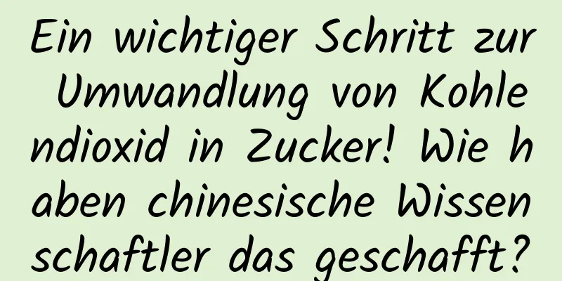 Ein wichtiger Schritt zur Umwandlung von Kohlendioxid in Zucker! Wie haben chinesische Wissenschaftler das geschafft?