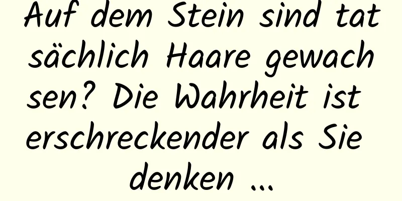 Auf dem Stein sind tatsächlich Haare gewachsen? Die Wahrheit ist erschreckender als Sie denken ...